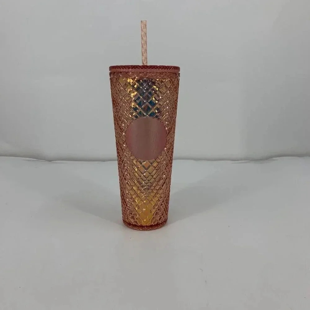 Starbucks 2021 Winter‎ Holiday Christmas Jeweled 24oz Tumbler In Rose Gold NWT